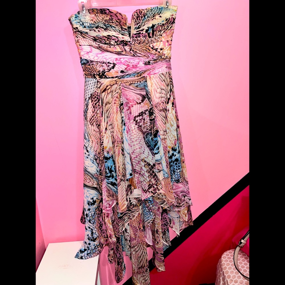 Strapless Multi-Color Dress